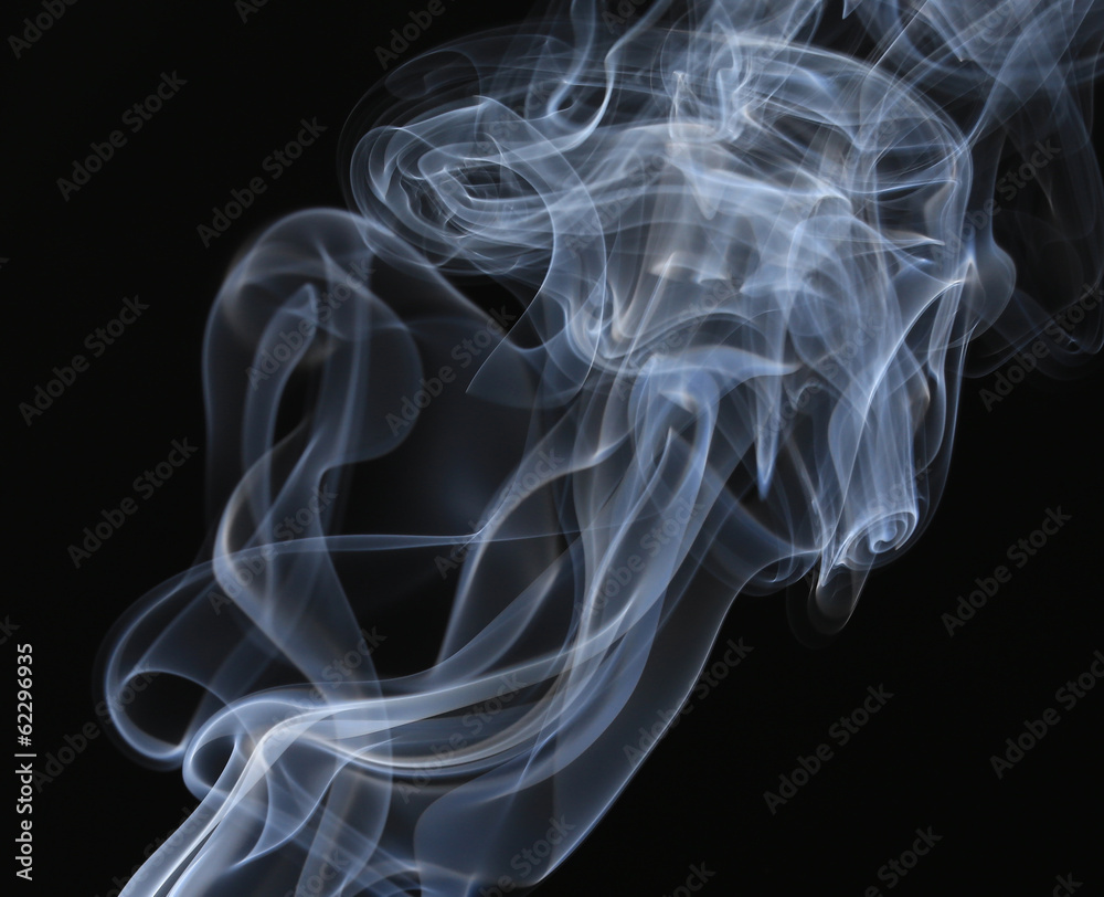 White smoke stream close up. White smoke stream close up.