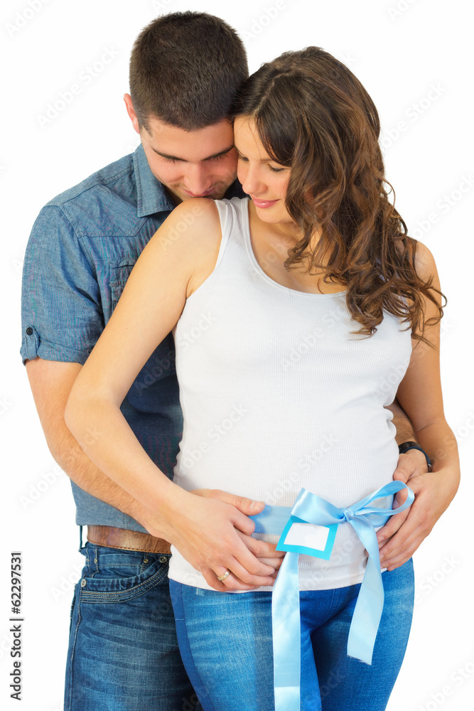 Young pregnant women with her husband Young pregnant women with her husband