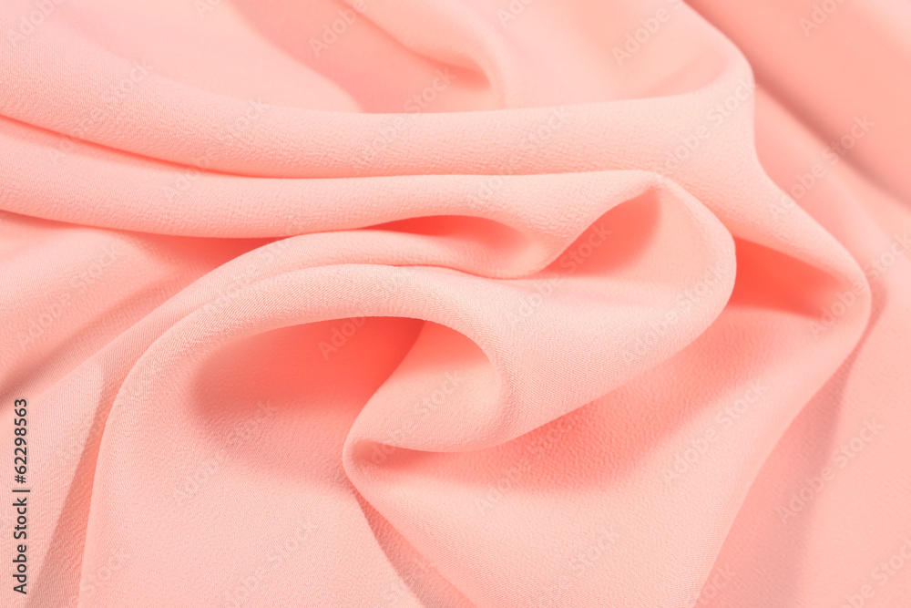 Fototapeta premium Crumpled pink fabric