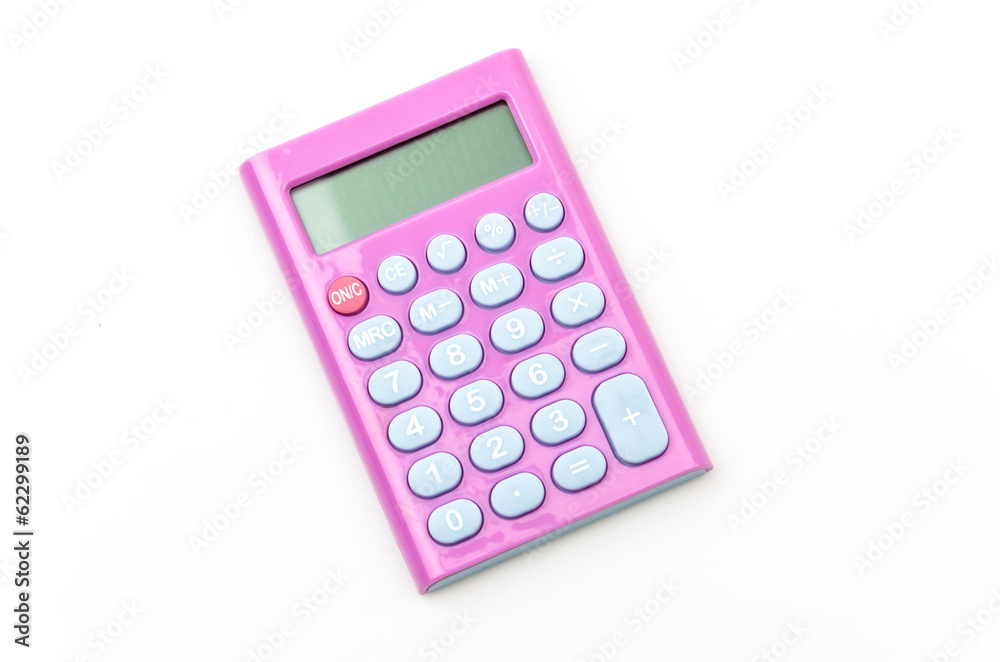 Calculator isolated white background Calculator isolated white background