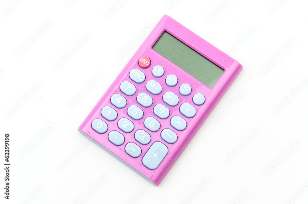 Calculator isolated white background Calculator isolated white background