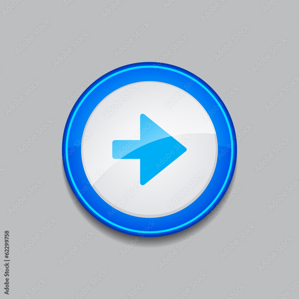 Right Key Circular Vector Blue Web Icon Button Right Key Circular Vector Blue Web Icon Button
