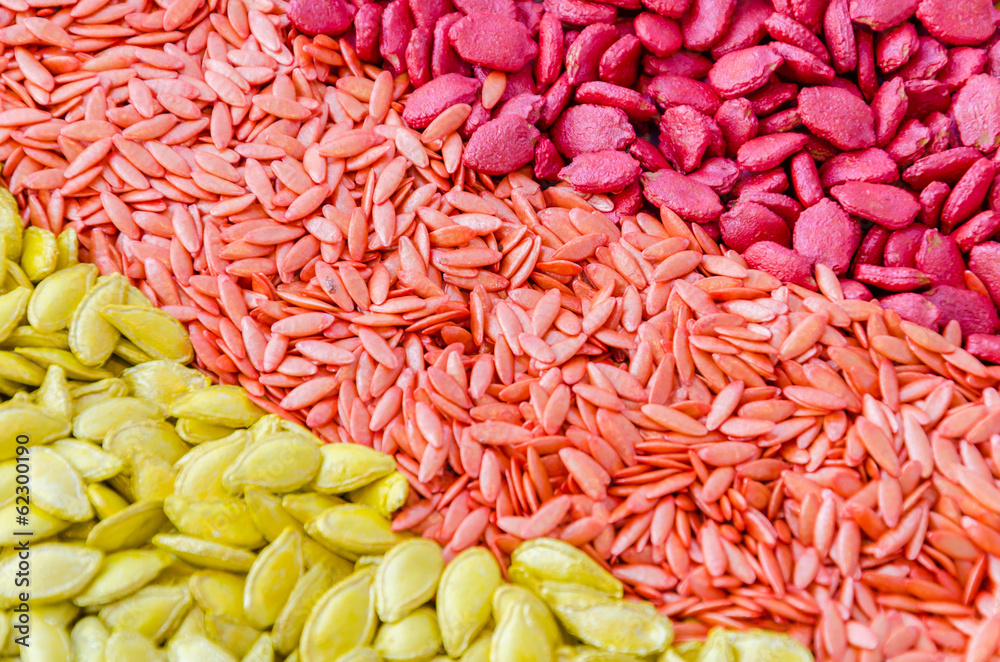 Colorful seeds texture using as background Colorful seeds texture using as background