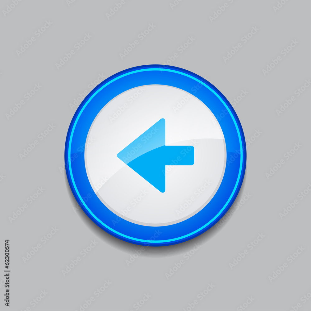 Left Key Circular Vector Blue Web Icon Button Left Key Circular Vector Blue Web Icon Button