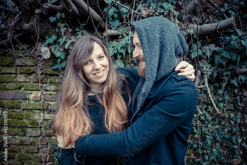 young modern stylish couple photo