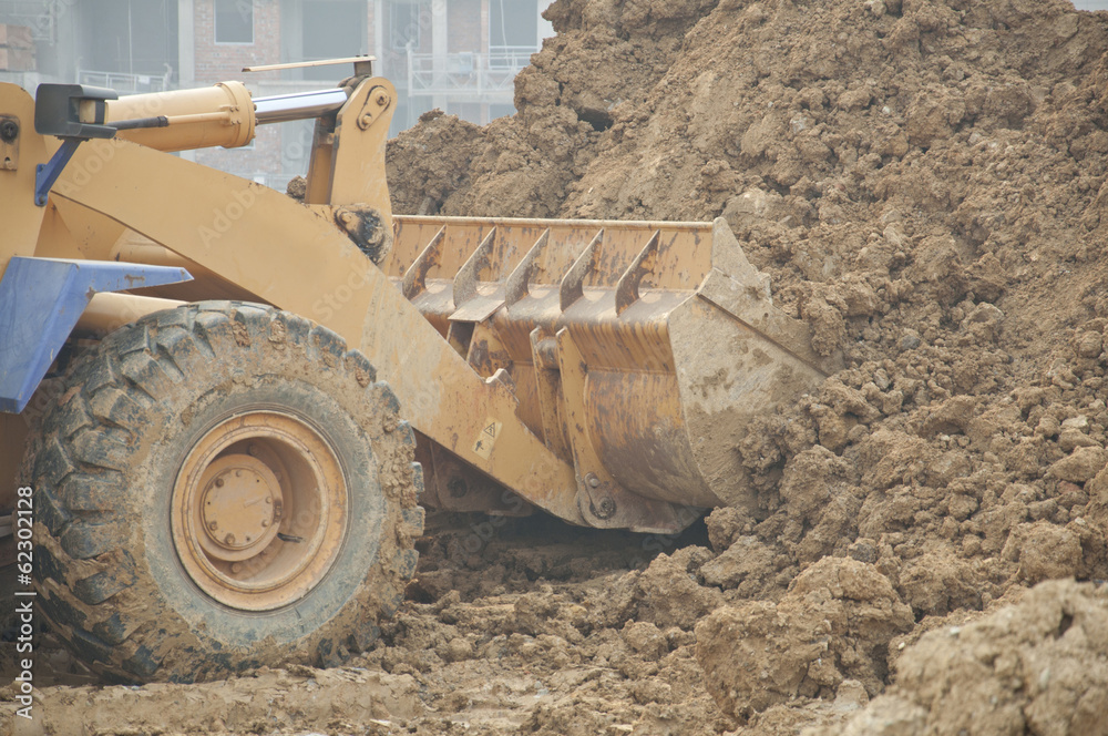 Fototapeta premium bulldozer at work