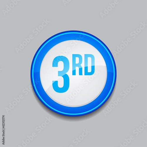 3rd Circular Vector Blue Web Icon Button