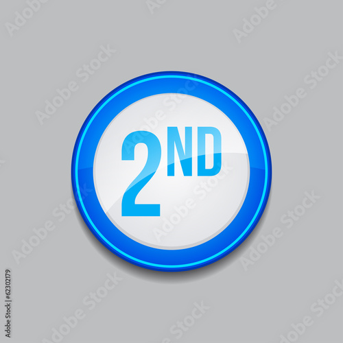2nd Circular Vector Blue Web Icon Button