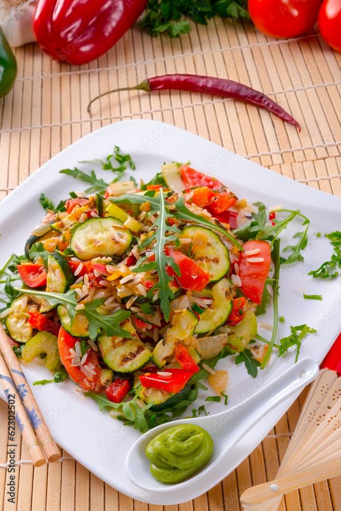 vegetables vegetarian with wild rice vegetables vegetarian with wild rice