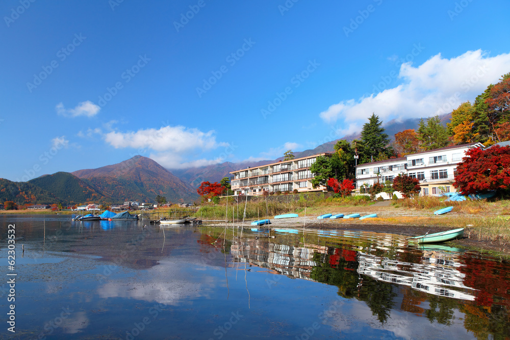 Lake kawaguchi in Japan