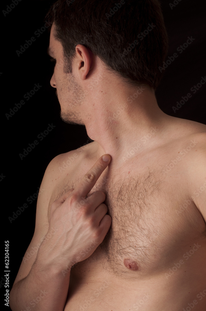 © fotosmile777 - Showing m. sternocleido mastoideus © fotosmile777 - Showing m. sternocleido mastoideus