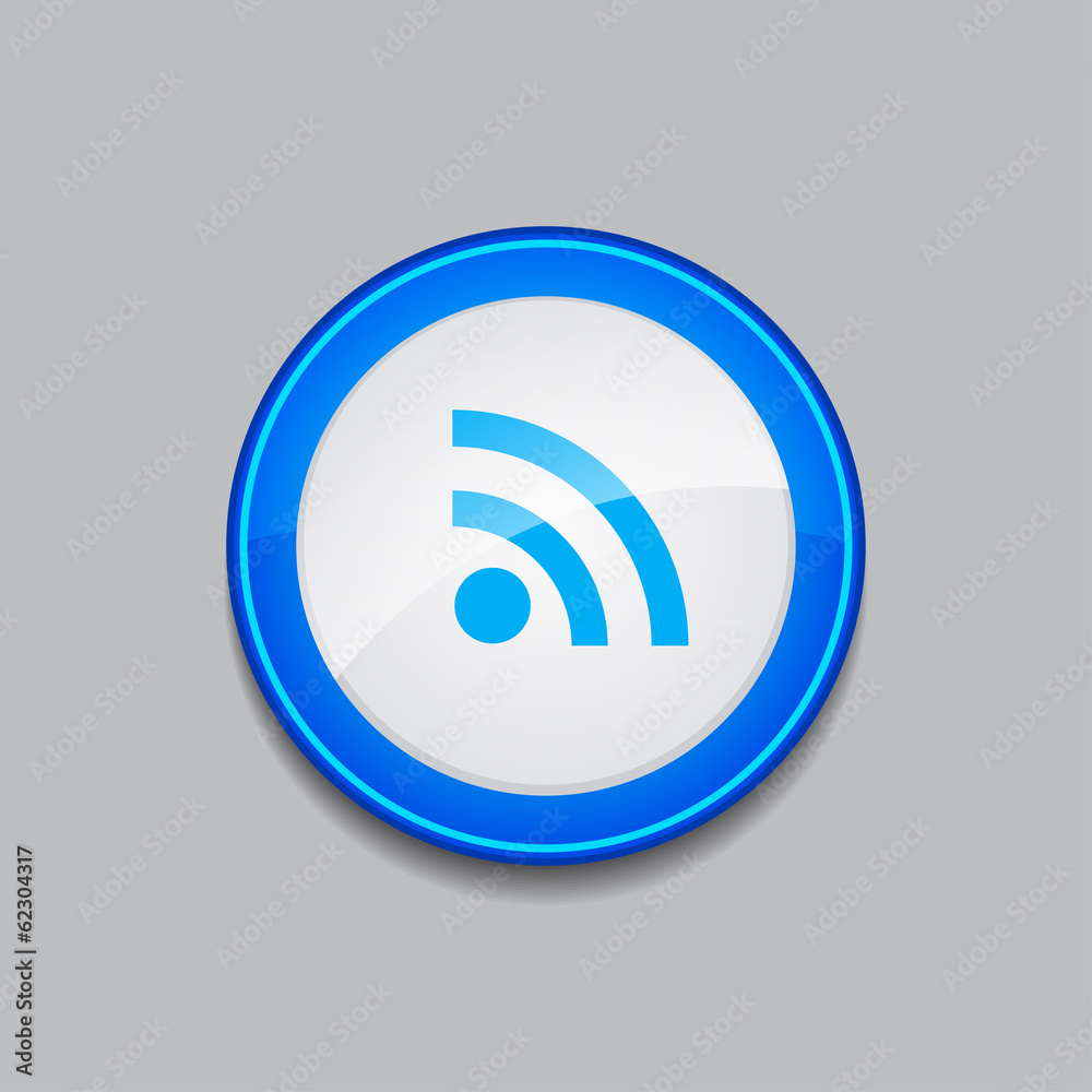 RSS Circular Vector Blue Web Icon Button RSS Circular Vector Blue Web Icon Button