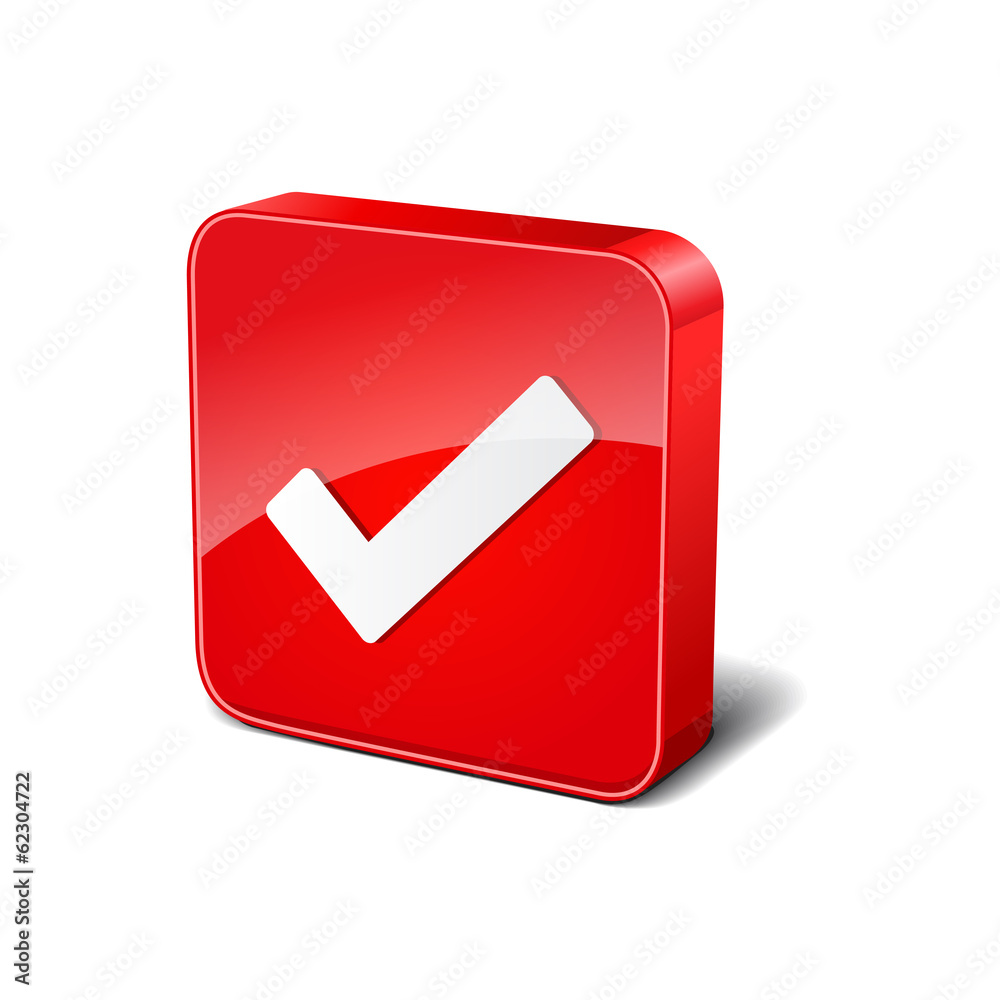 Tick Mark 3d Rounded Corner Red Vector Icon Button Tick Mark 3d Rounded Corner Red Vector Icon Button