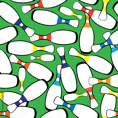 white bowling seamless pattern