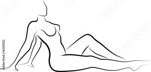 sketch of naked woman