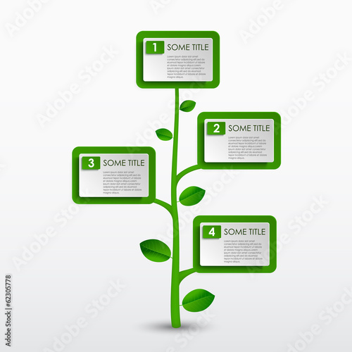 Abstract progress eco green tree template