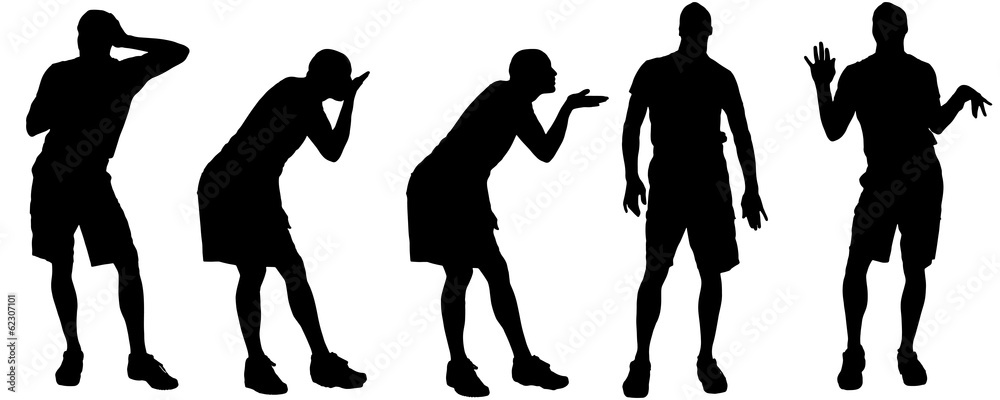 Vector silhouettes of gay. Vector silhouettes of gay.