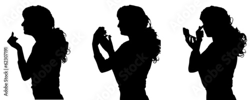 Vector silhouette of woman.
