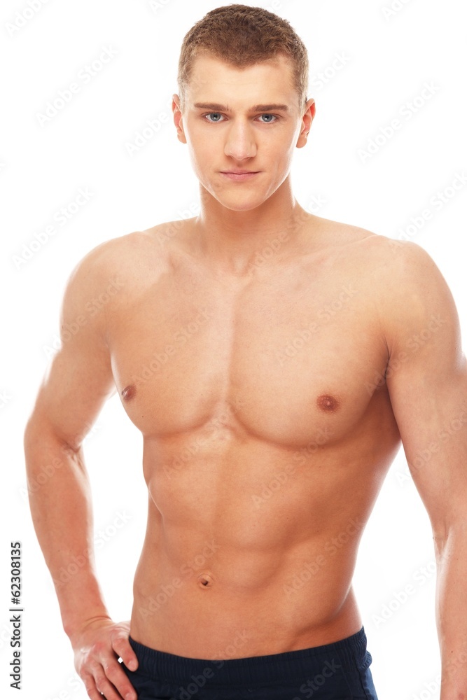 Handsome young man with muscular torso Handsome young man with muscular torso