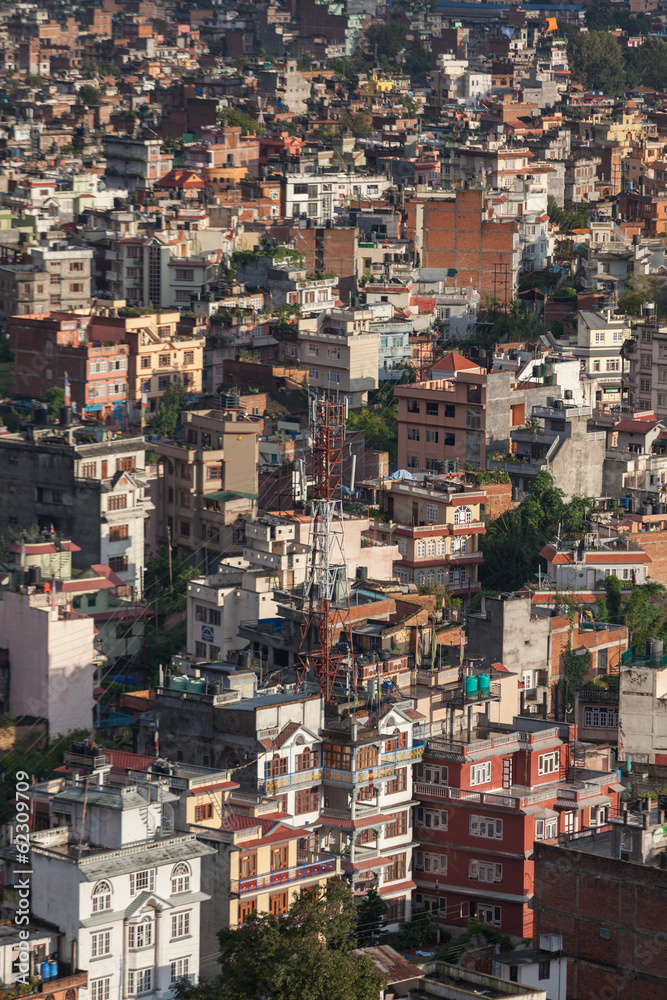 View at Katmandu city from hill