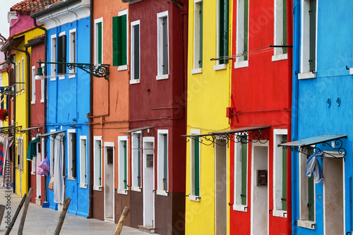 Obraz na plátně Burano famous for its colourful architecture.