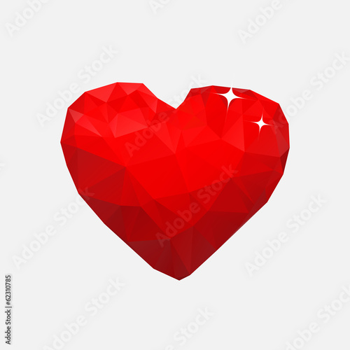 Wallpaper Mural Big heart from polygonals Torontodigital.ca