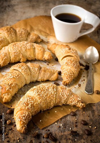 Croissants and coffee photo