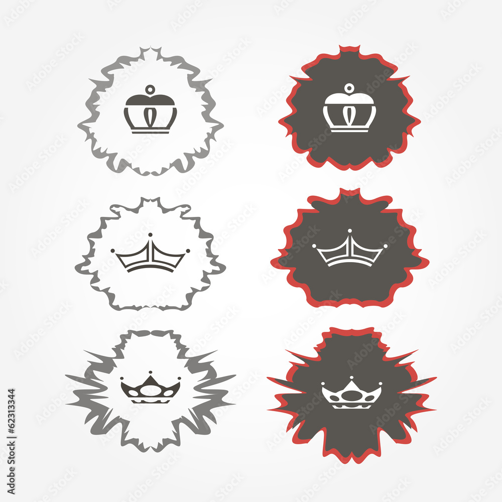 set of crowns. royal marks. vector set of crowns. royal marks. vector