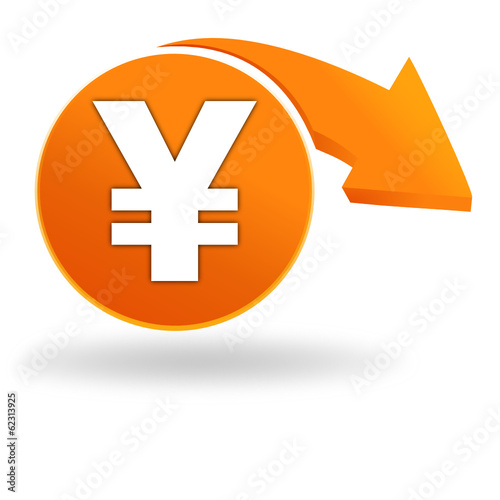 yen sur bouton orange