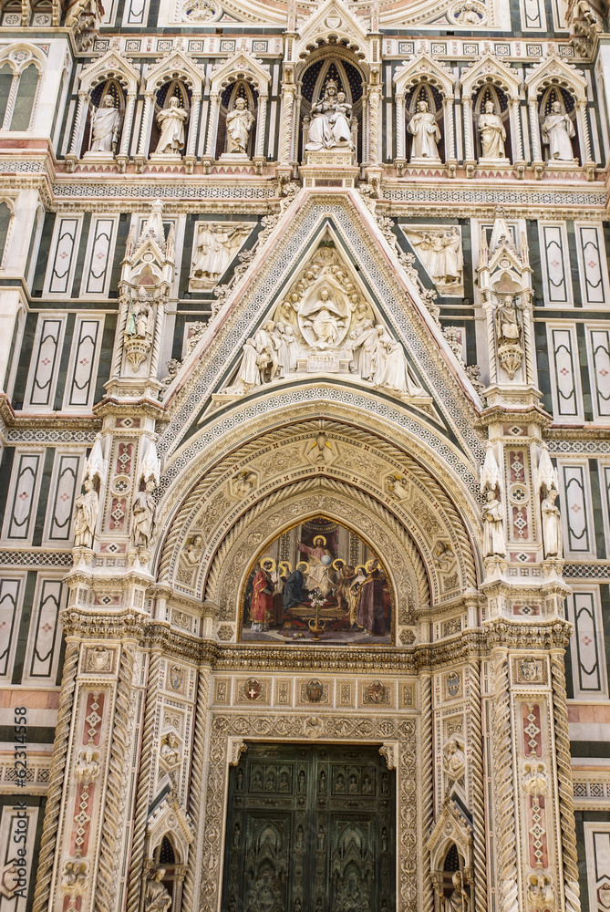 facade of the Basilica of Saint Mary of the Flower in Florence