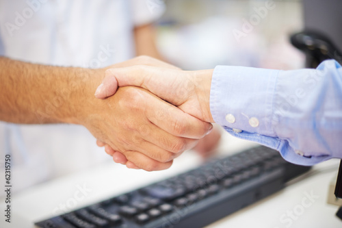 Pharmacy. Pharmacy. shaking hands