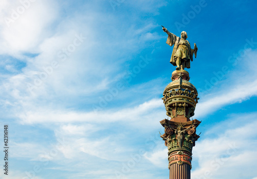 Monument of Christopher Columbus pointing towards America, Spain