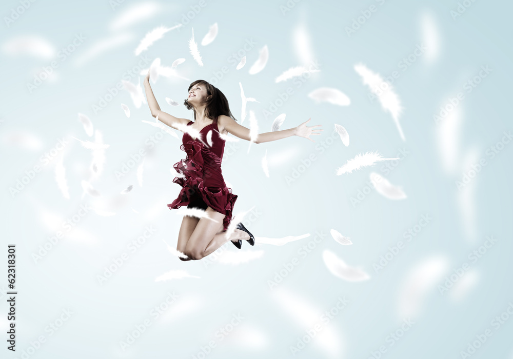 Jumping woman Jumping woman