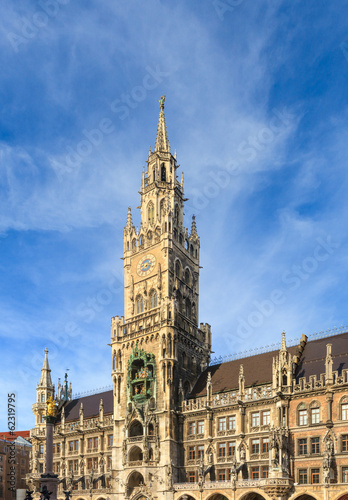 Munich, Gothic City Hall at Marienplatz, Bavaria, Germany