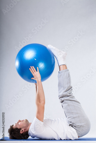Exercising with big ball