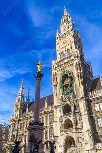 Munich, Gothic City Hall at Marienplatz, Bavaria, Germany