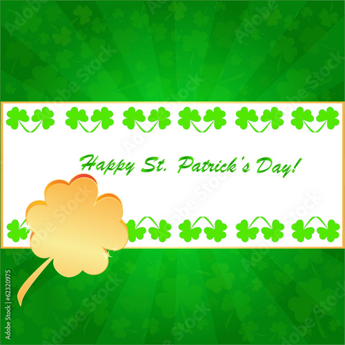 Clovers background on St. Patrick s Day