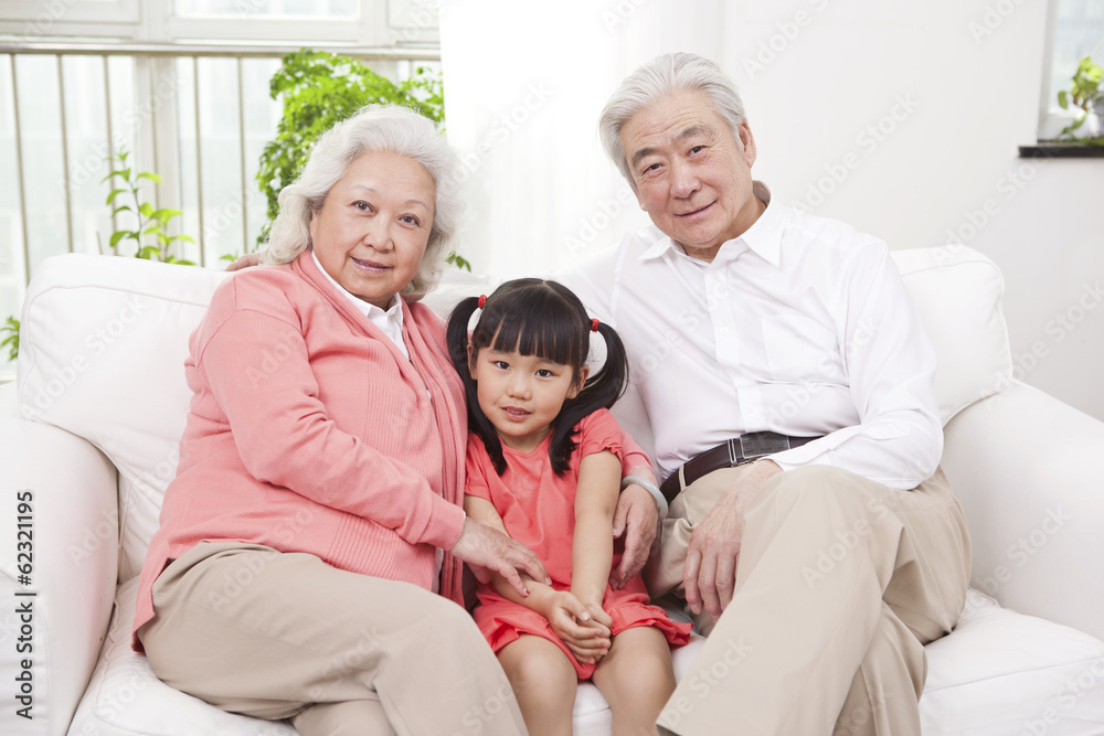 .Senior couple with granddaughter. .Senior couple with granddaughter.