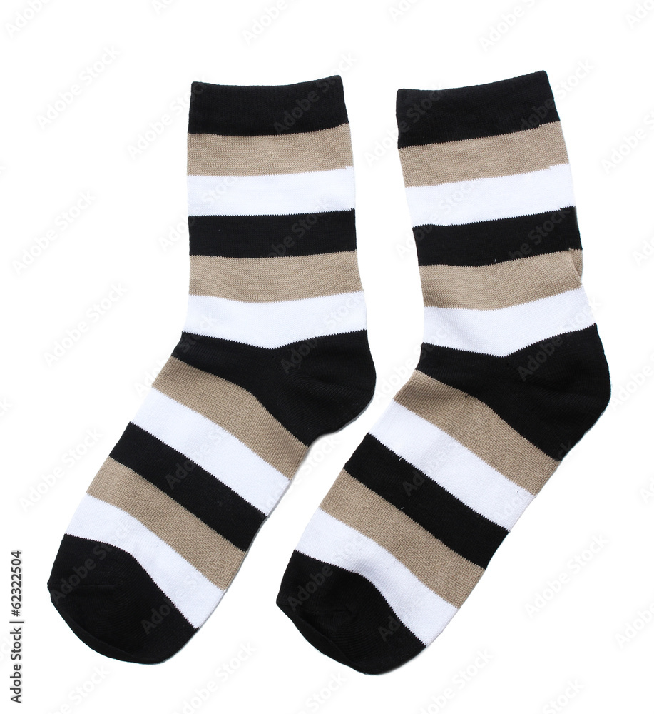 striped socks isolated on white striped socks isolated on white