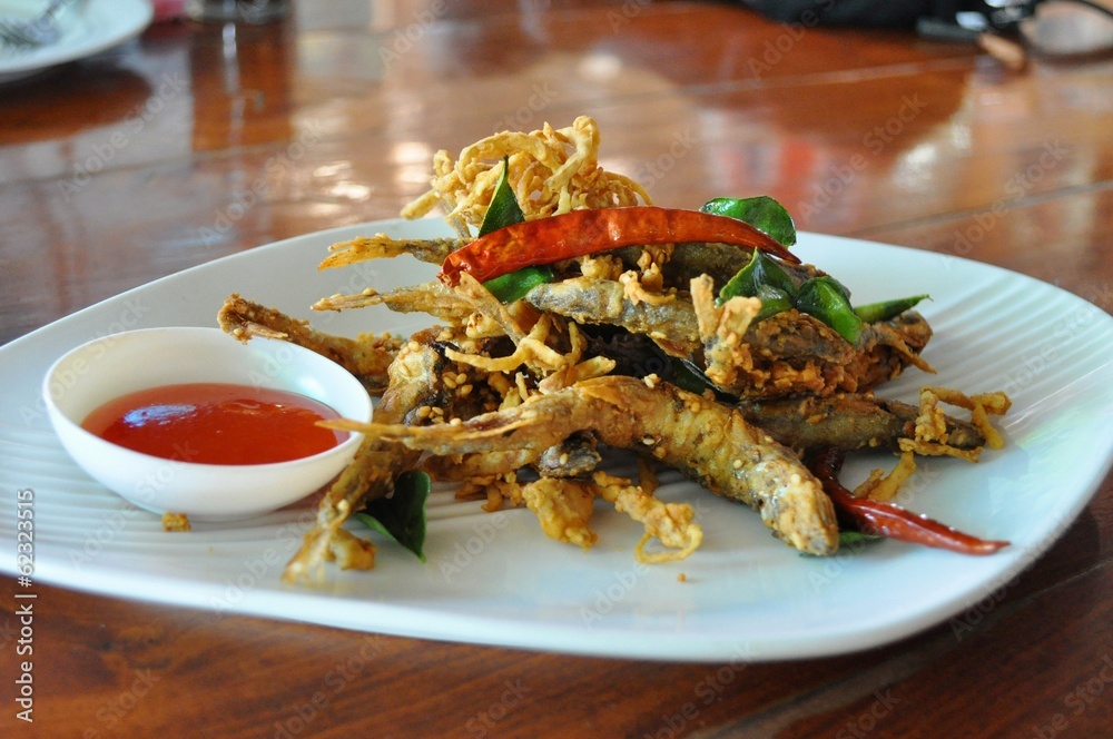 Thai style fried fish Thai style fried fish