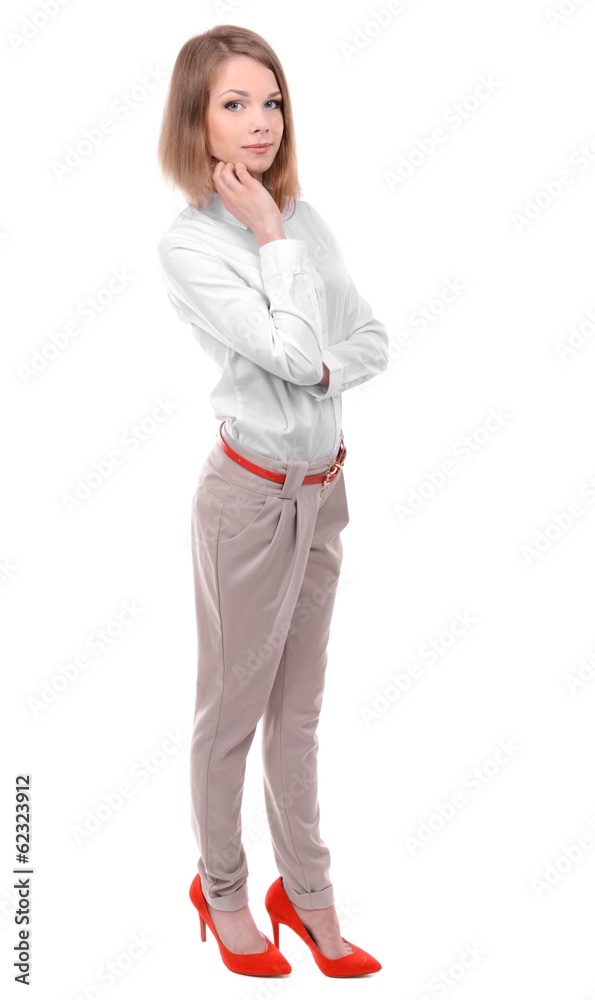Business woman isolated on white Business woman isolated on white