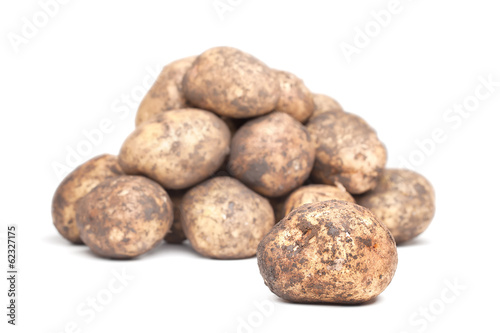 not washed potatoes