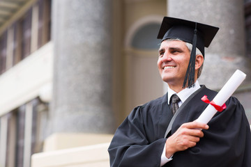 mid age univeristy graduate