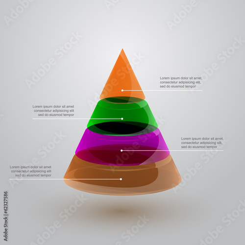 glass pyramid infographic