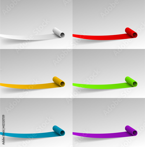 Abstract Ribbon Background Set