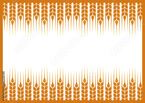 label with wheat ears