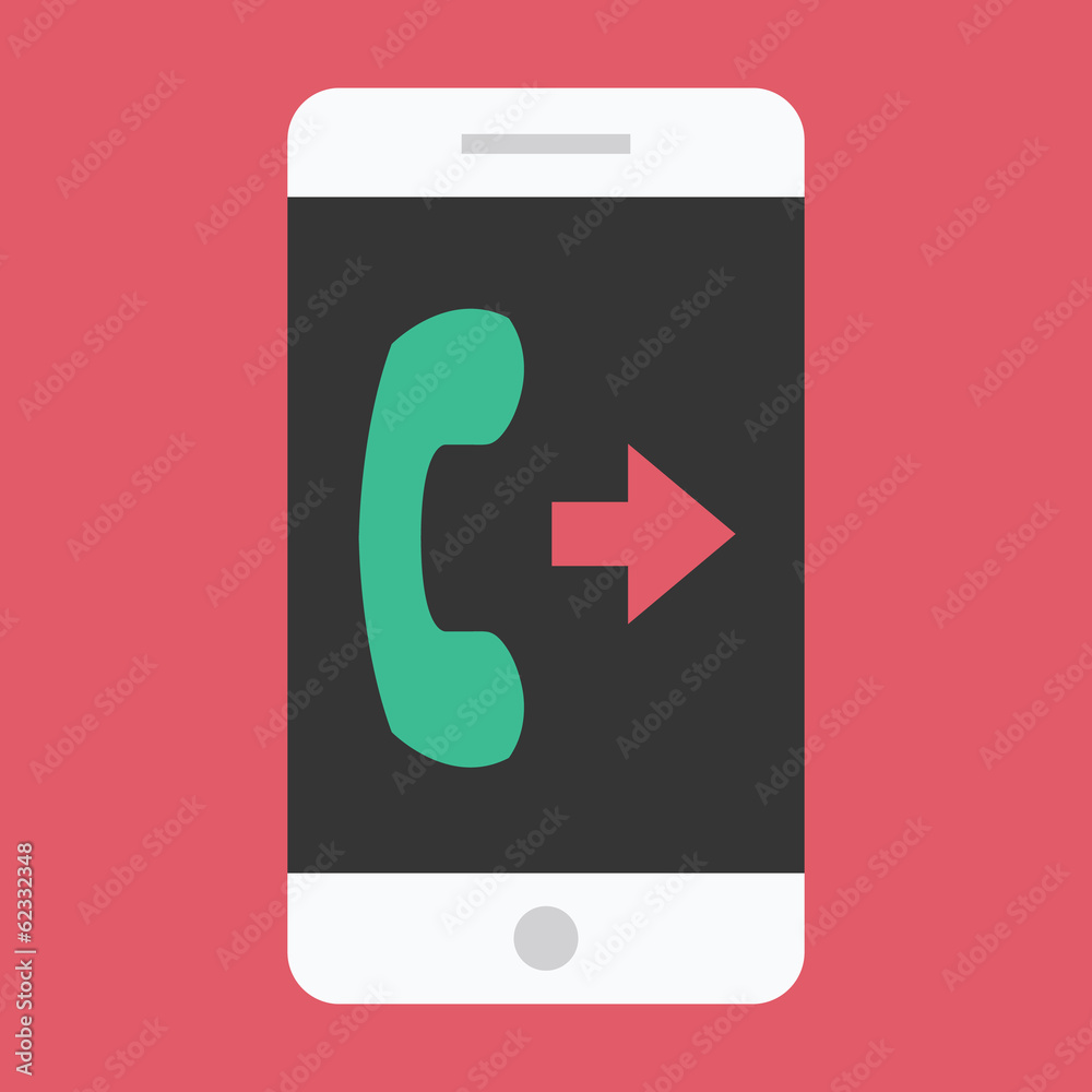 Vector Smartphone Outgoing Call Icon Vector Smartphone Outgoing Call Icon