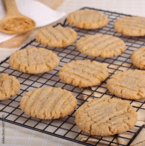 Peanut Butter Cookies Cooling