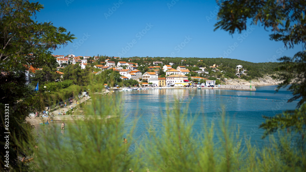 Obraz premium Panorama colour image of Croatia, Kvarner, Krk Island, Silo