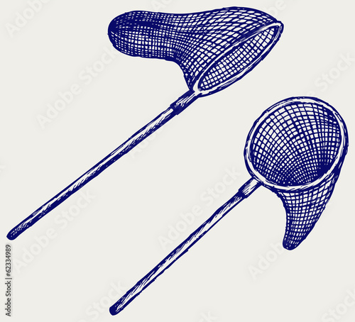 Fishing net. Doodle style